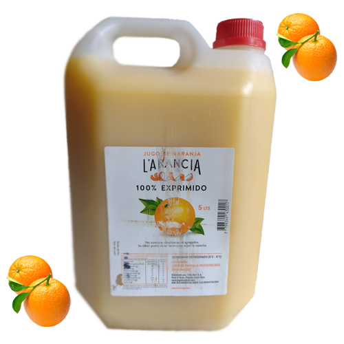 Jugo Larancia Pasteurizado Naranja 5 Lts